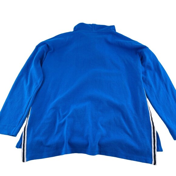 Talbots Womens Blue Hooded Pullover Sweater Dress L Cotton & Spandex - Picture 5 of 5